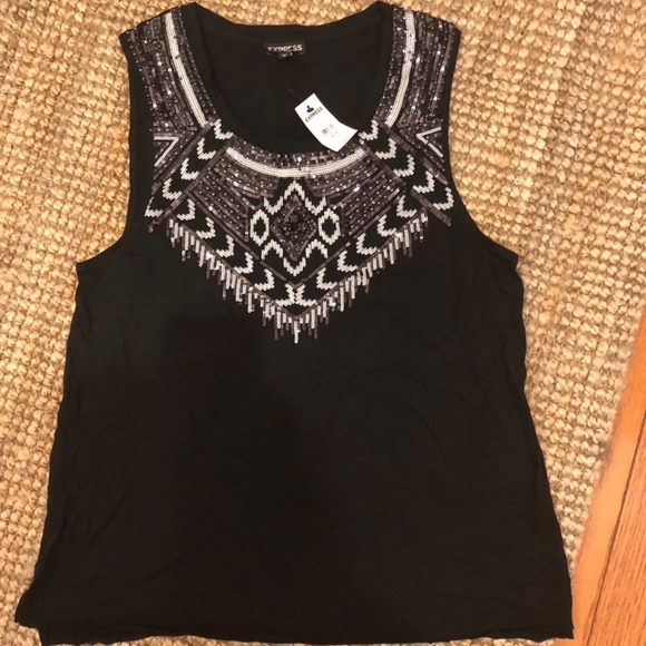 Express Tops - *NWT* Express Embellished Tank